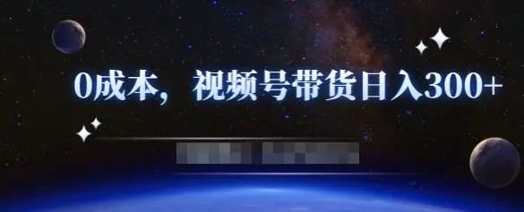 零基礎視頻號帶貨賺錢項目0成本0門檻輕鬆日入300視頻教程