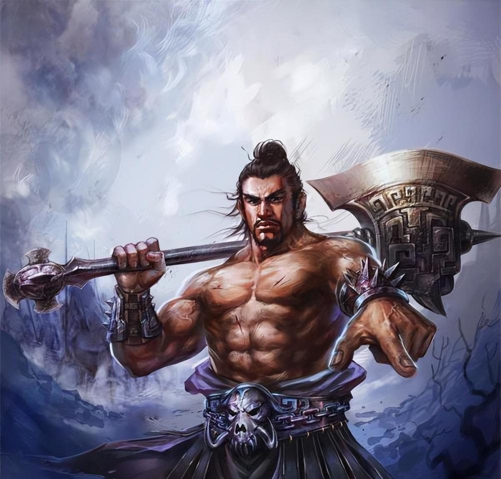 后来曹操巡回检查,许褚带着人来投靠曹操,曹操看见他虎背熊腰,豪气冲