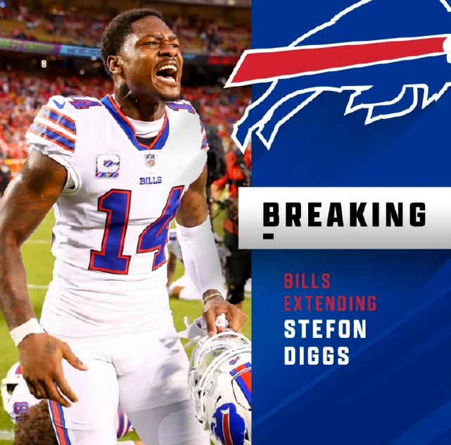 nfl布法罗比尔与外接手斯蒂芬-迪格斯延长合约!