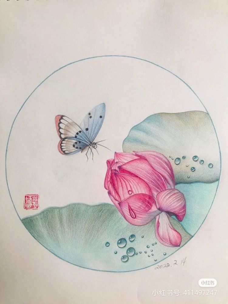 彩铅沉醉古风里