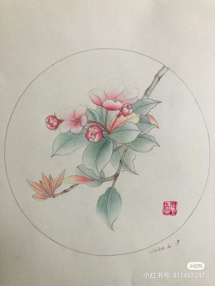 彩铅沉醉古风里
