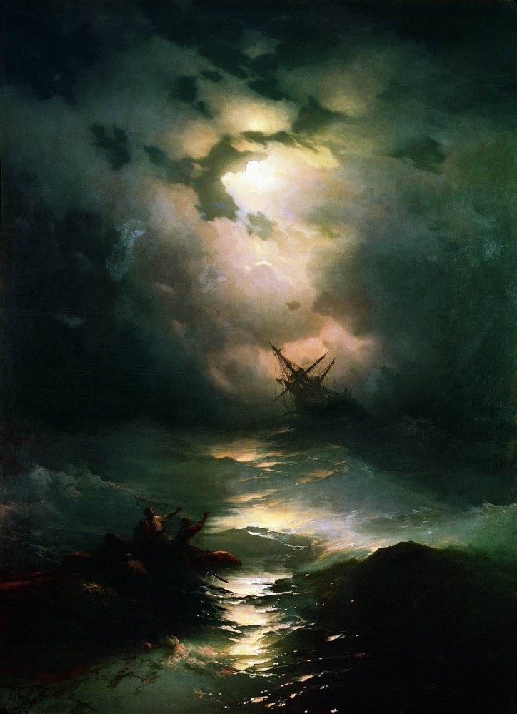 艾草博览馆讯:海景画大师,伊凡·康斯坦丁诺维奇·艾瓦佐夫斯基油画