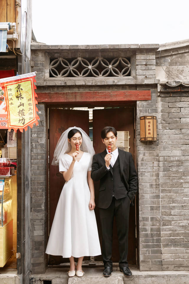 北京胡同婚纱照图片