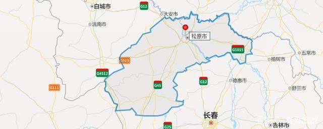 吉林省松原市地理位置图片