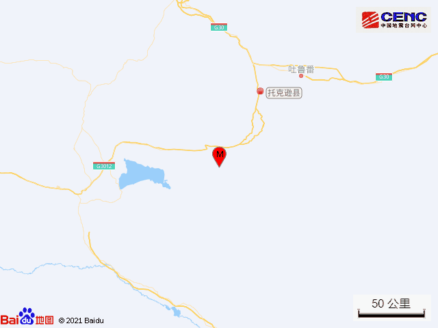 新疆吐鲁番市托克逊县发生3.2级地震