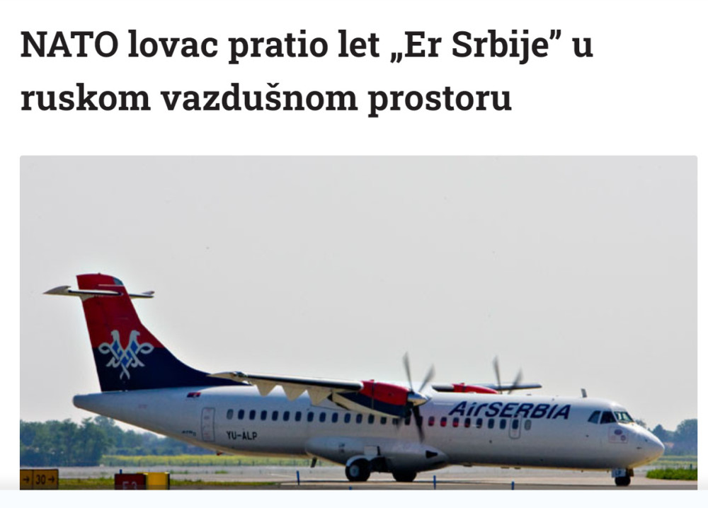 武契奇：北约战机跟随塞尔维亚民航客机在俄罗斯领空飞行好唱的英文歌