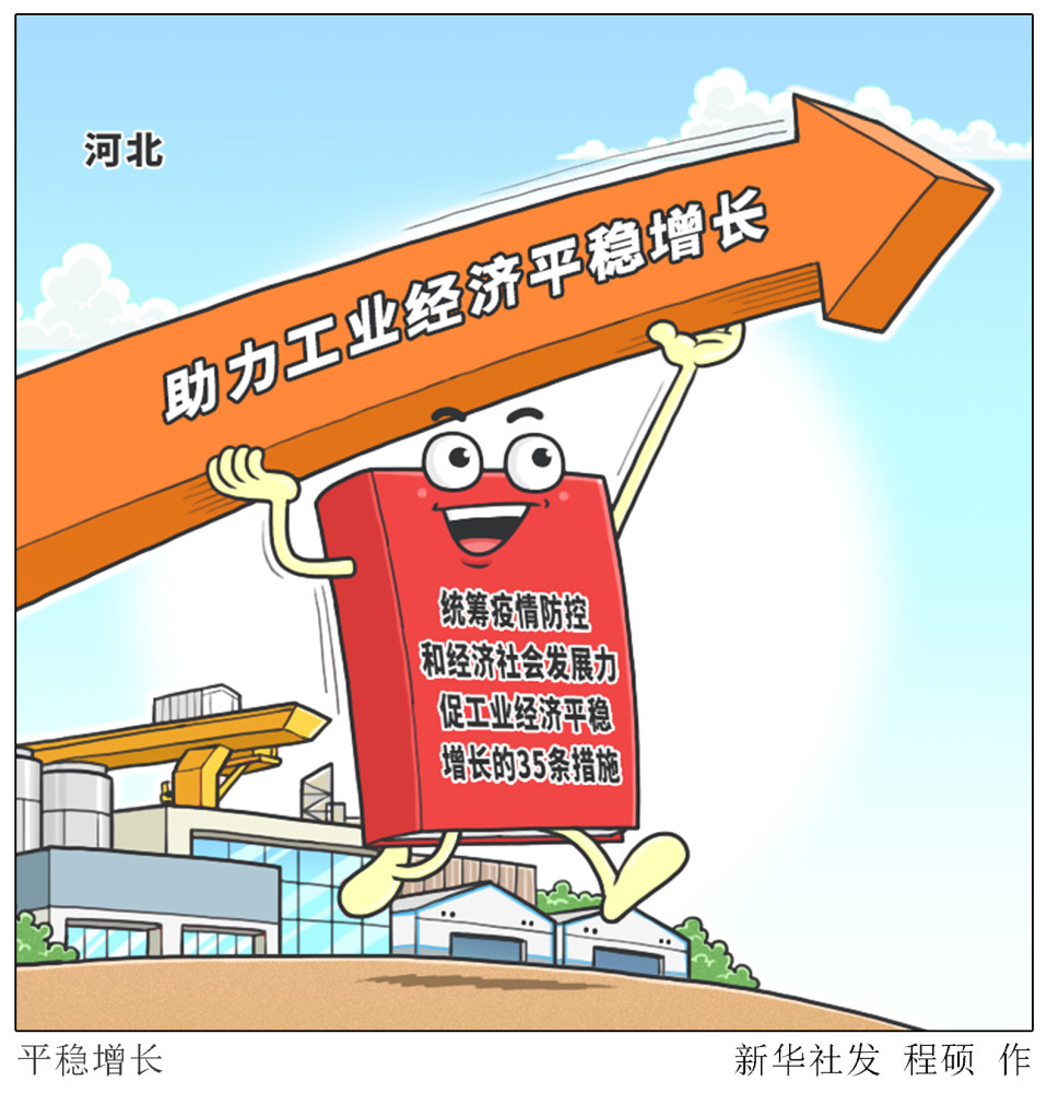 图表漫画经济平稳增长