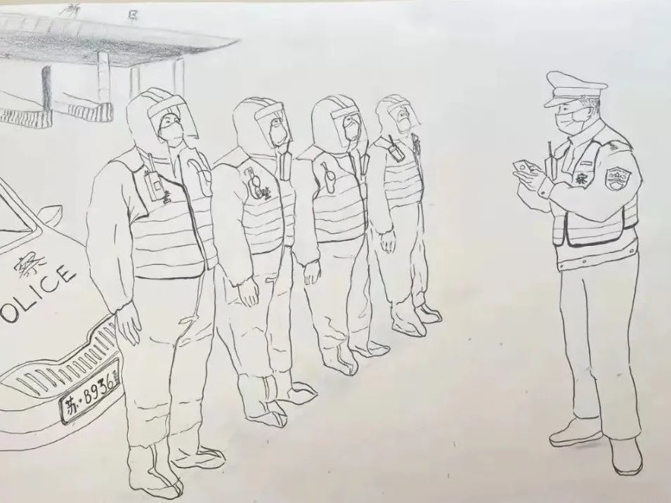 漫画江苏无锡公安交警一线的战疫瞬间