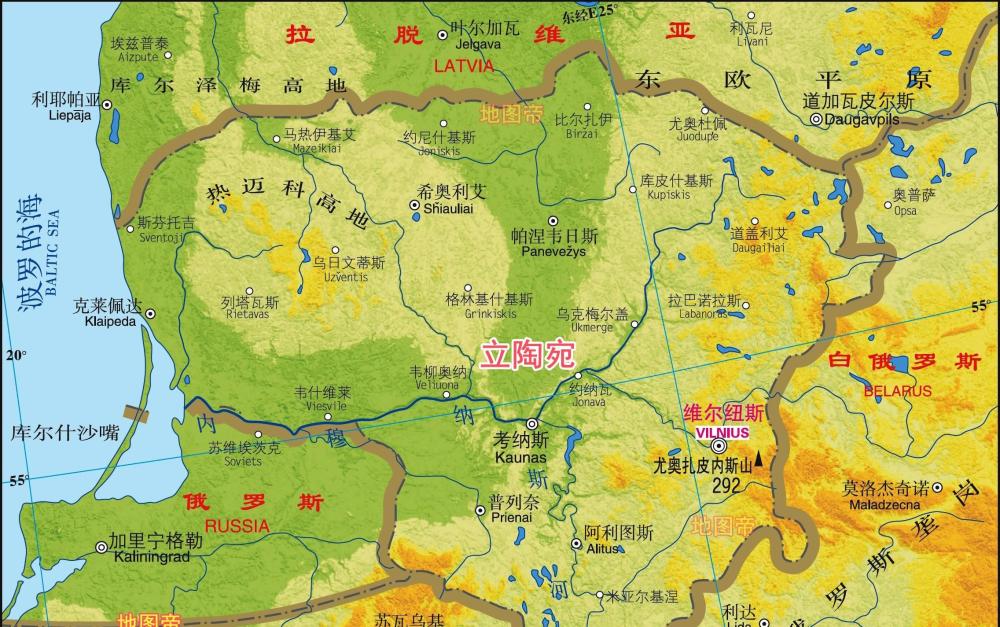立陶宛,面积约6.