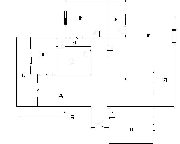 中大颐和湾(颐和湾公寓)精装三室两厅出售,户型三开间朝南全明结构,客