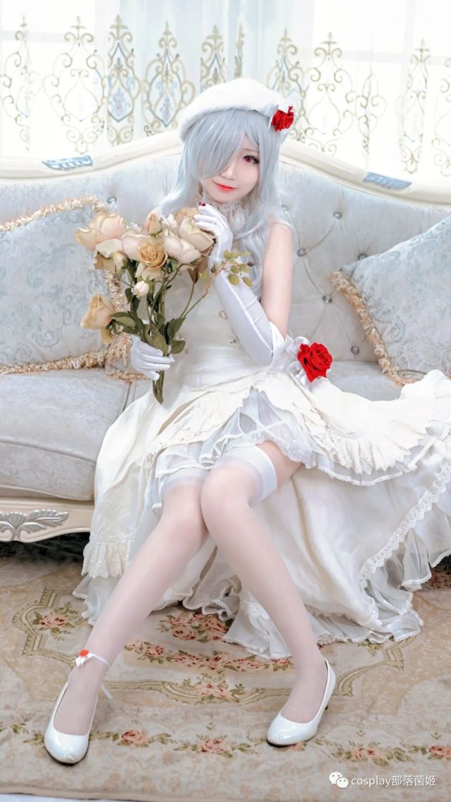 cos少女前线g36c婚纱花嫁cos正片米九