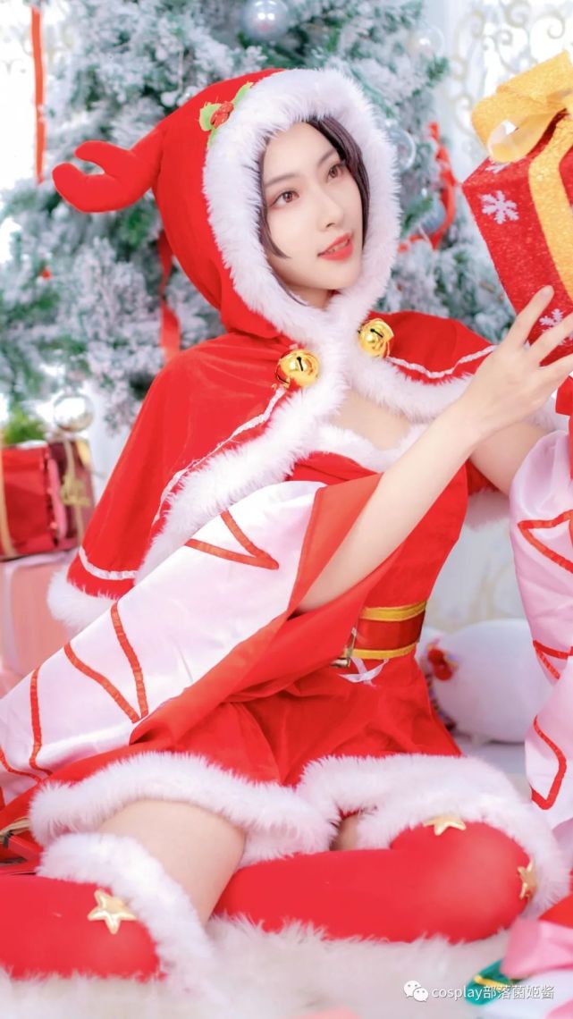 cos:王者荣耀貂蝉圣诞恋歌cos正片@米粒