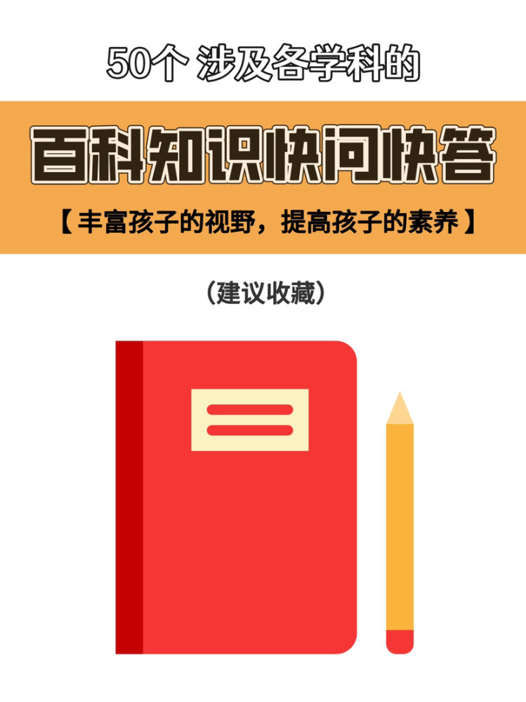 50个涉及各学科的百科知识快问快答提高孩子知识储备和才华就靠它了