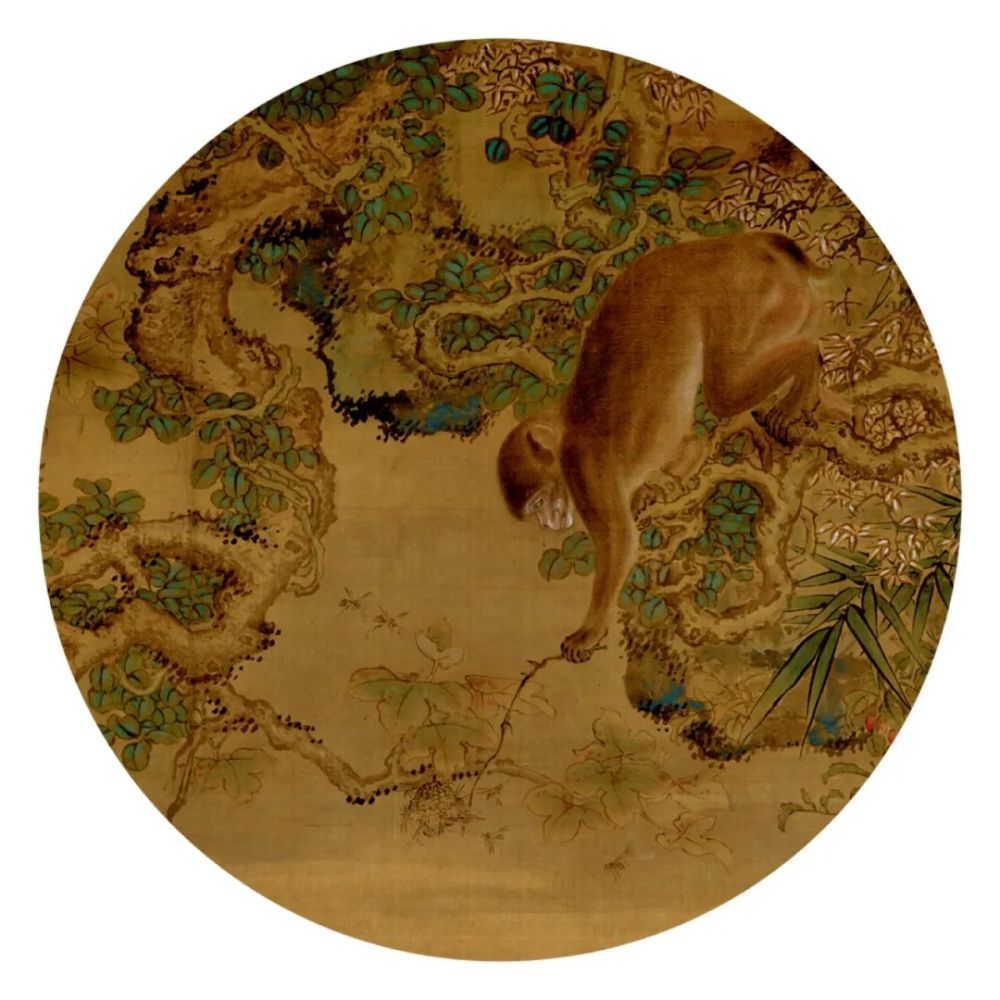 古代吉祥名画壹蜂猴图