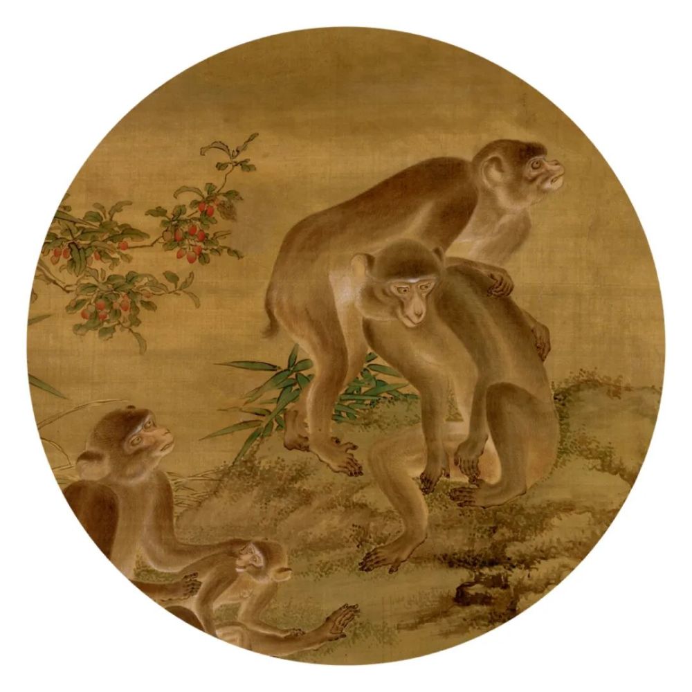 古代吉祥名画壹蜂猴图