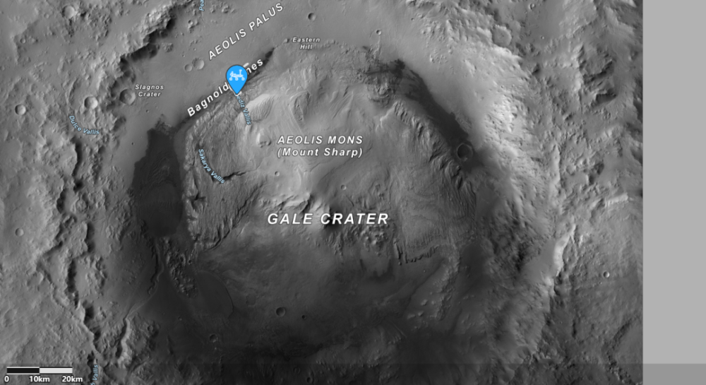 在火星撞击坑行驶27.5公里，好奇号登上一处高原，视野突然开阔语文乘风老师