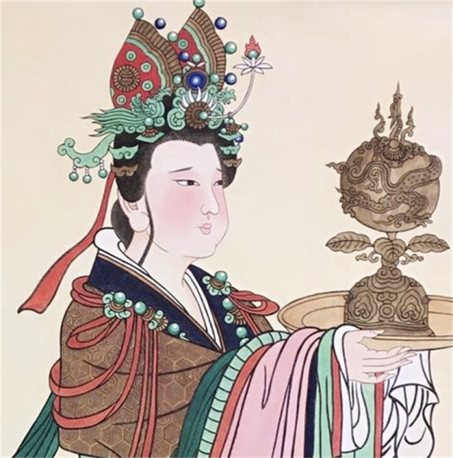 永樂宮壁畫(托盤玉女)132x67cm 1980永樂宮壁畫(猴神)67x44cm 1980