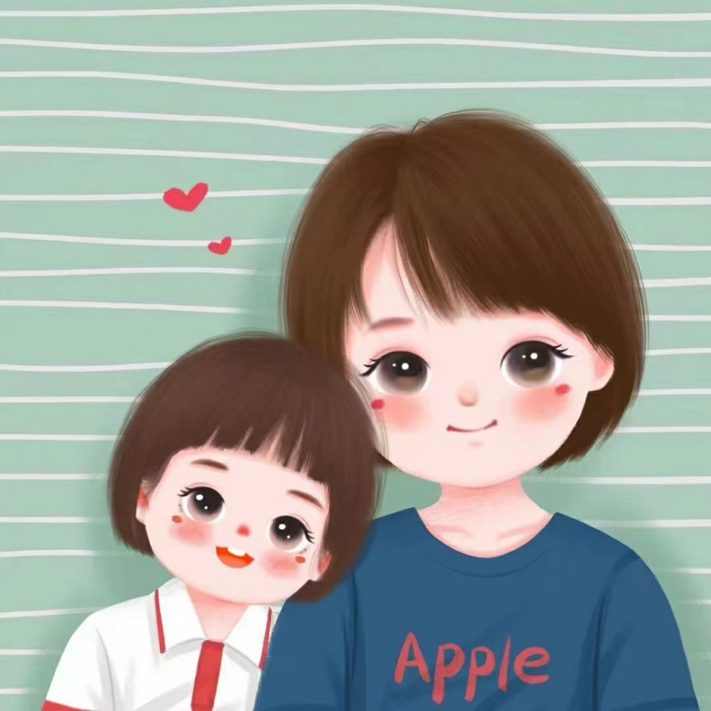 宝宝和妈妈手绘头像
