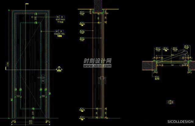 門窗cad節點剖面合集合集丨門窗臺門套飄窗管井暗門電梯防火門玻璃門