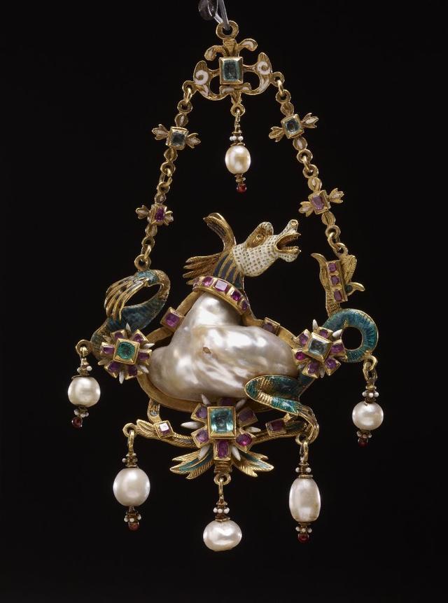 16 世纪的巴洛克珍珠16 世纪的西班牙探险家巴尔博亚,在巴拿马湾发现