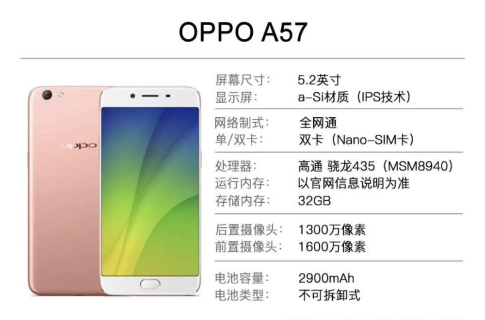 oppoa57t参数详细参数图片