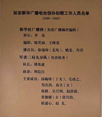 延安新华广播电台创办初期工作人员名单再说播音室,萧岩清楚的记得,这