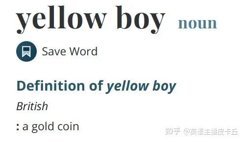 yellow是"黄色",boy是"男孩",那么 yellow boy是什么意思?