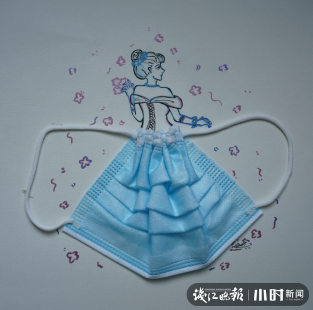 小猫安全窝,漂亮蝴蝶结,女孩裙摆……衢州这群学生用口罩拼出精美抗疫