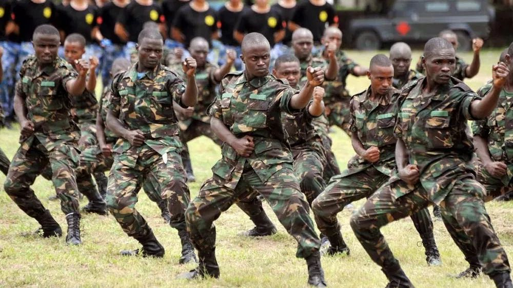 号称东非解放军训练喊中式口号中国盟友弱小的坦桑尼亚