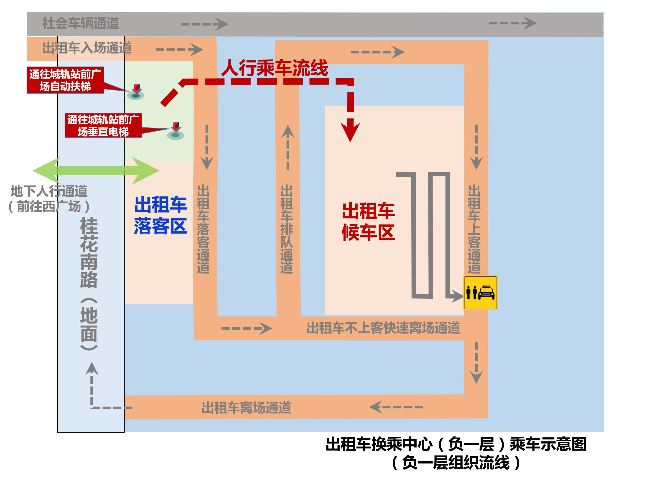 明日启用城轨珠海站负一层出租车换乘中心来了