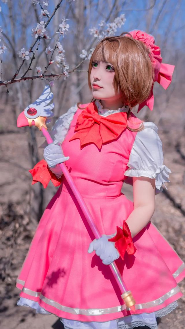 cos:百变小樱魔术卡木之本樱cos正片@本兽