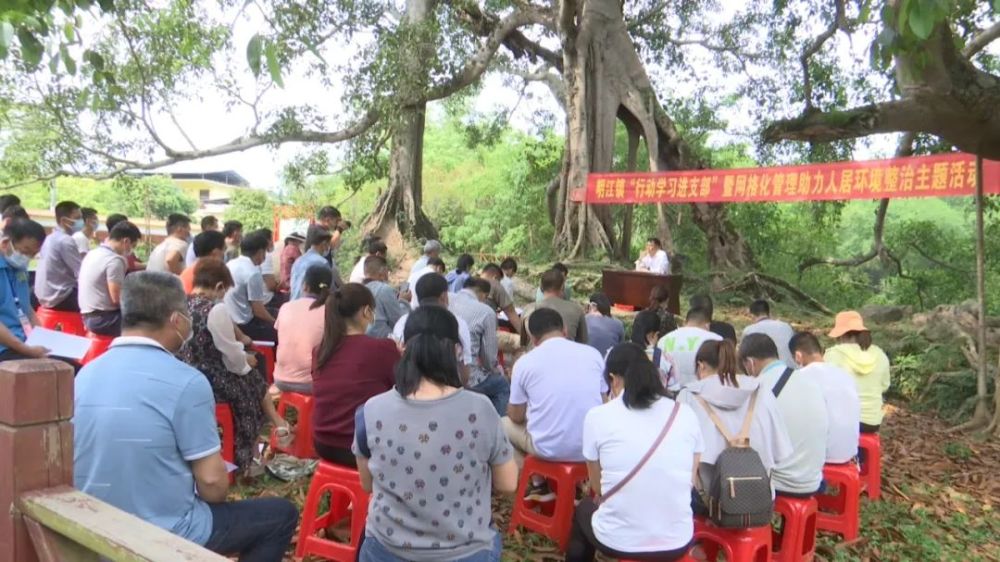 明江镇开展行动学习进支部暨网格化管理助力人居环境整治主题活动
