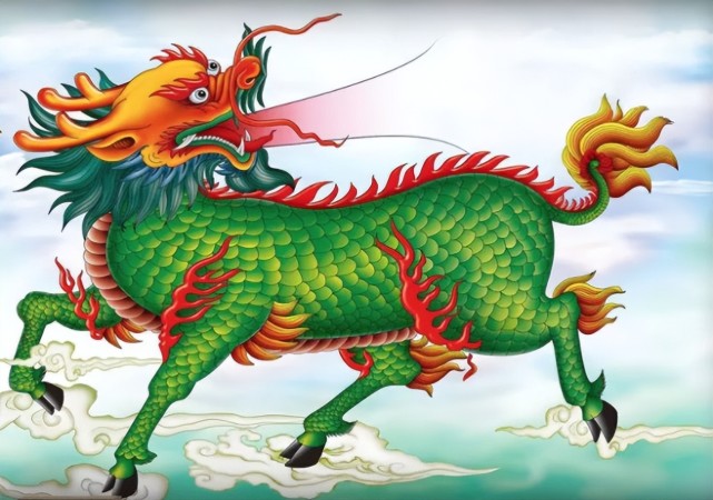 正所谓"麒麟踏祥云,人间百难消.