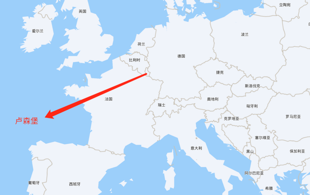 卢森堡地图位置图片