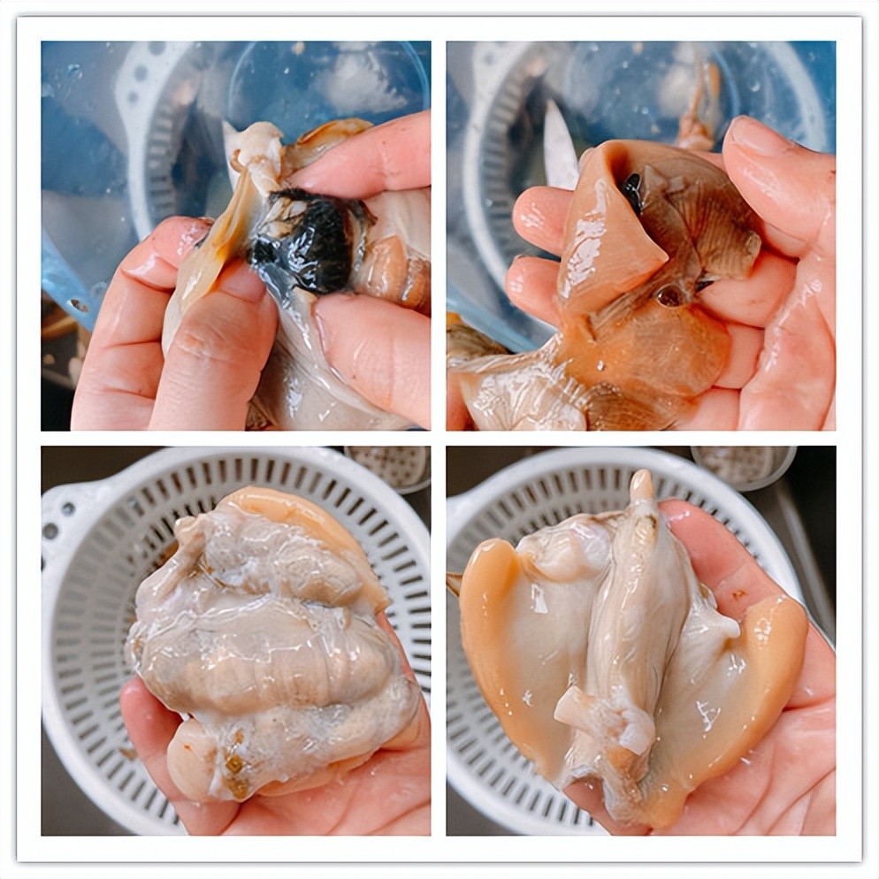 有的地方也叫河蚌的斧足,这个地方的肉质比较厚,烹饪