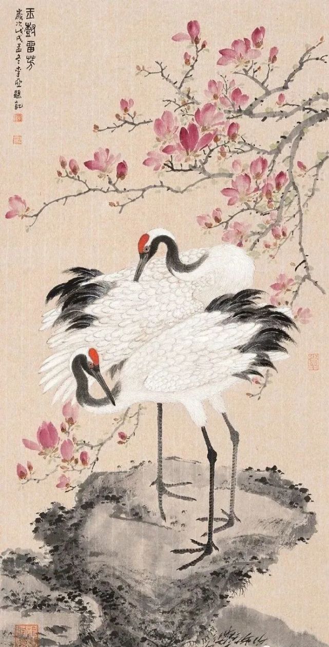 李亚部分瑞鹤图赏析