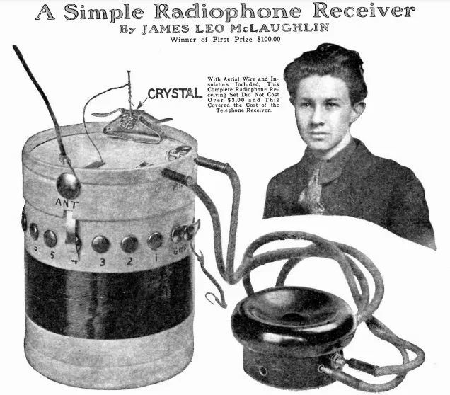 無線電史話100多年前他僅用小刀和釘子在30分鐘內製作礦石收音機並