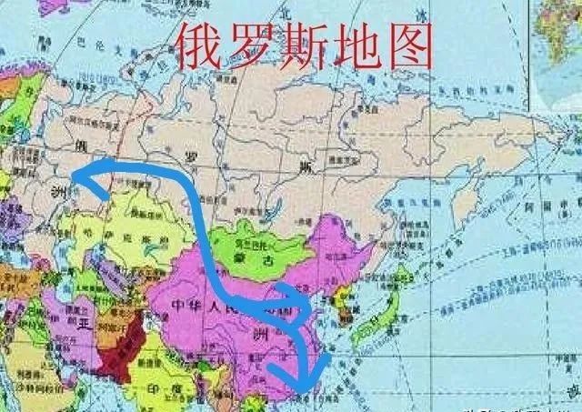 俄罗斯与中国交界地图图片