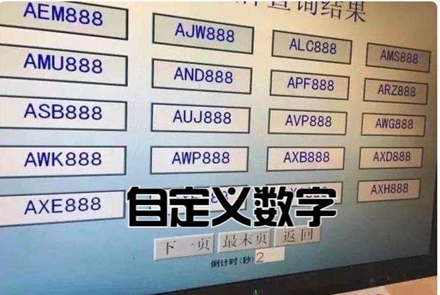 打算买车的注意了车牌号码可自编自选自行挑选心仪数字