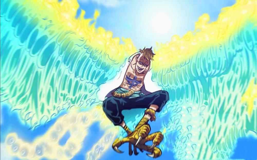 不过在近日更新的《海贼王》动画1014集中,马尔科帅气的"不死鸟"形象