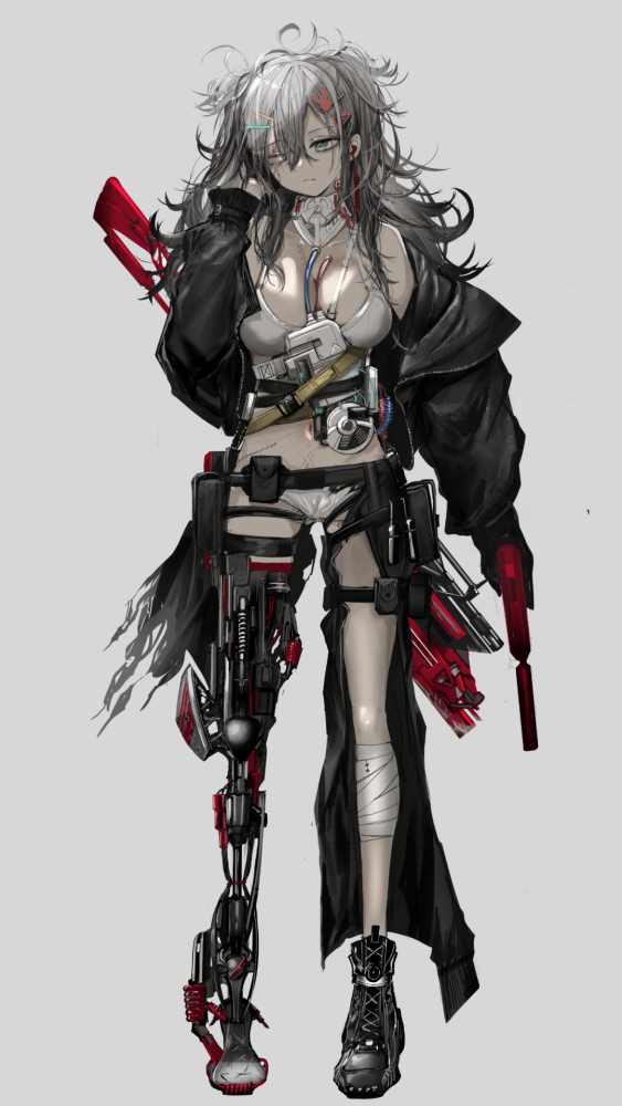 黑暗系御姐范儿的少女与冰冷机械完美结合,造型华丽,美感炸裂!