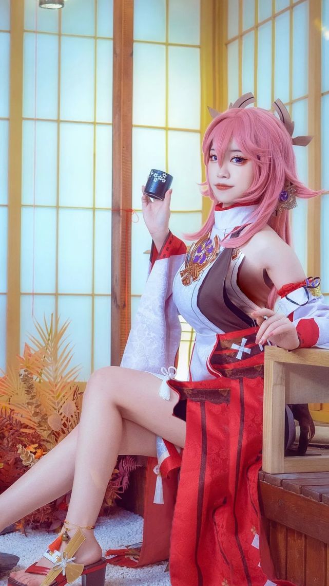 cos:原神八重神子屑狐狸cos正片@伊媚儿
