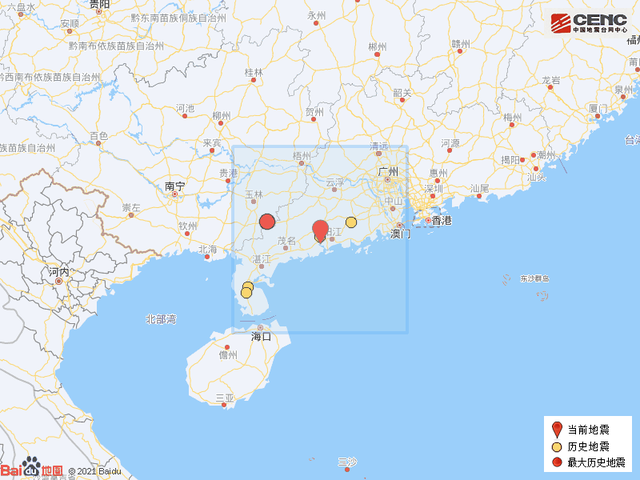广东阳江市阳西县发生3.5级地震,震源深度12千米