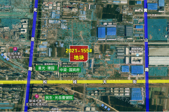 光嶽路,松桂大街,交通便捷;周邊已建成投放使用的學校有聊城市第一