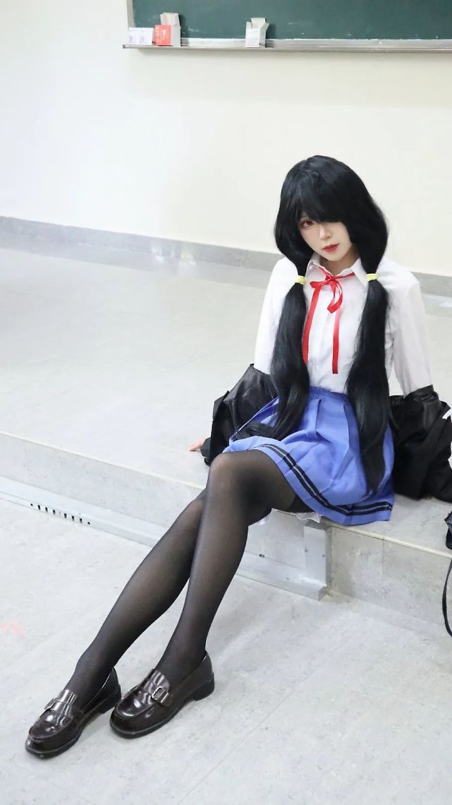 cos:约会大作战时崎狂三校服cos正片@澜澜