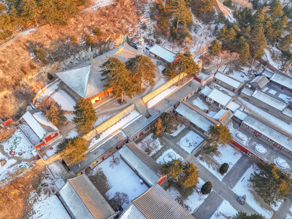 中国第一国宝,航拍山西佛光寺,唐代最高等级建筑真好看