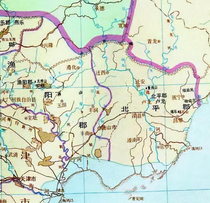 隋朝时期的地图唐朝时期,分别属于平州,蓟州,隶属于河北道管辖.