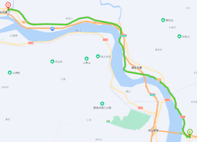 可從甌北收費站下高速走地方道路經104國道-333省道-至橋頭收費站重新