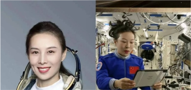 在照片中宇航员王亚平的脸明显肿,似乎过敏,比她今天回到地球时还要