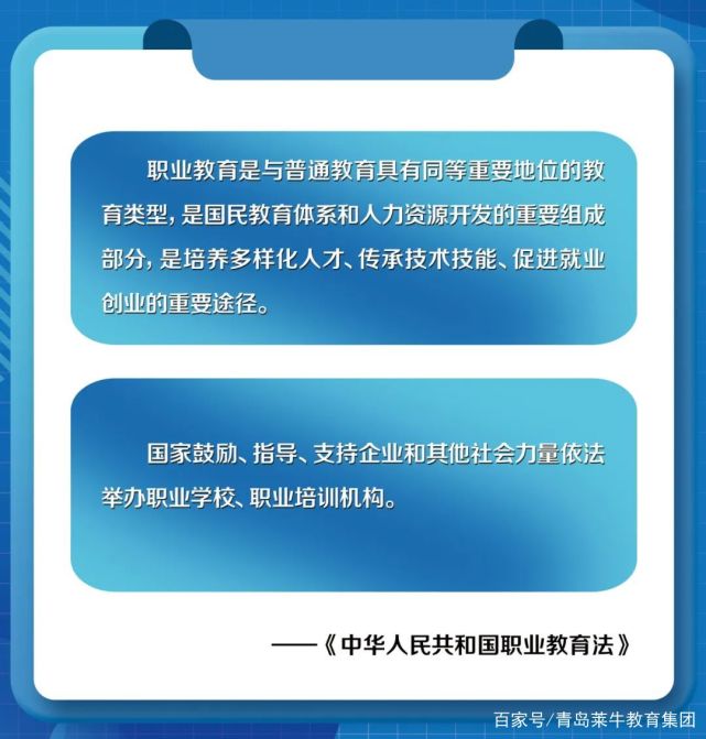 新職業教育法:職業教育與普通教育具有同等重要地位